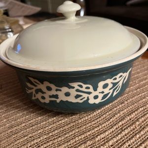 Harker pottery covered dish